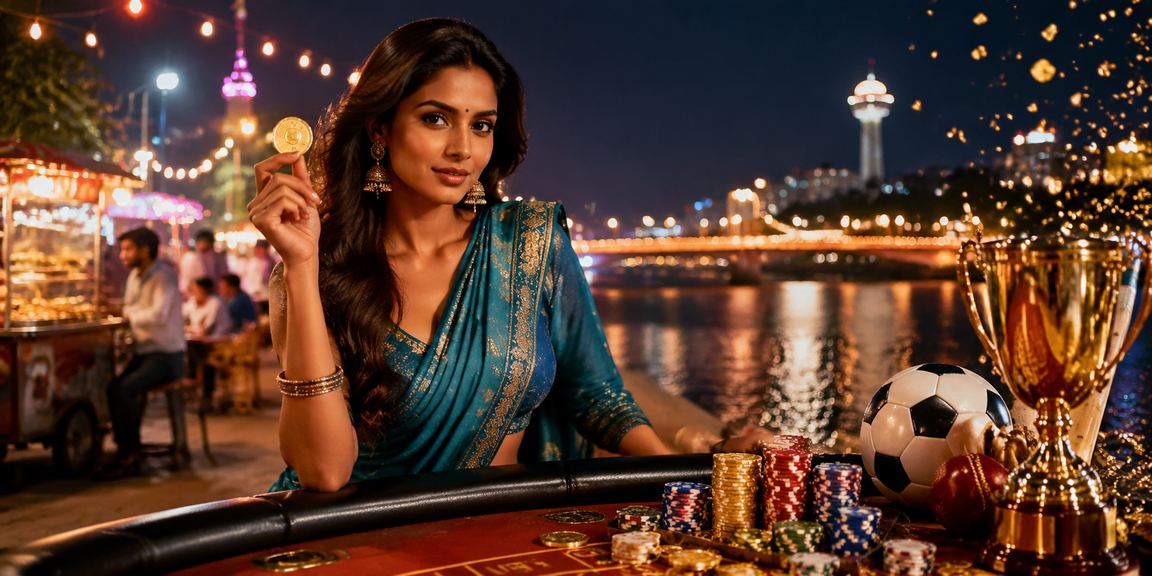 Player holding smartphone showing Aviator game interface in India