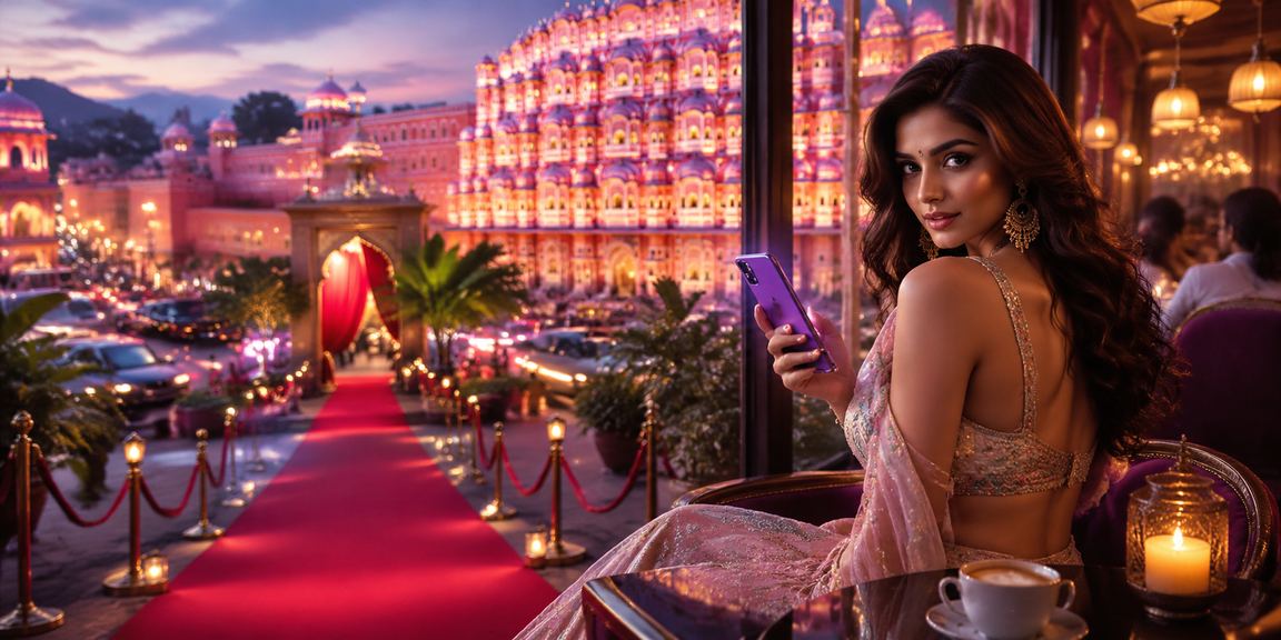 Baccarat game ambiance in Jaipur with Bollywood theme